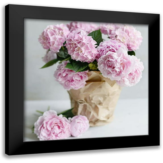 Gardner, Sarah 12x12 Black Modern Framed Museum Art Print Titled - Pink Blooms