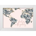 thumbnail image 1 of Gardner, Sarah 24x17 White Modern Wood Framed Museum Art Print Titled - Find Joy In The Journey Map on Pink, 1 of 4