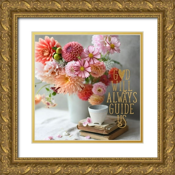 Gardner, Sarah 26x26 Gold Ornate Wood Framed with Double Matting Museum Art Print Titled - God Will Always Guide Us