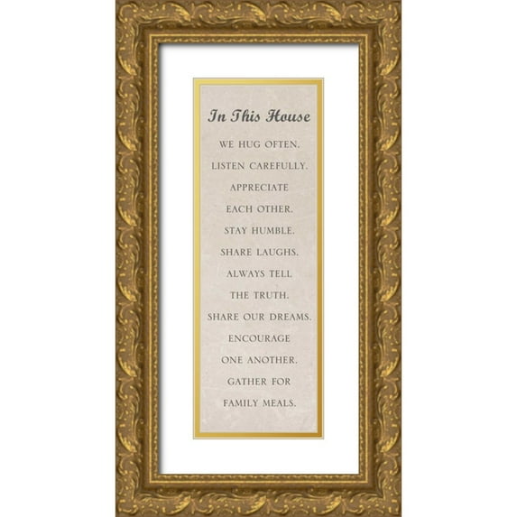 Gardner, Sarah 7x14 Gold Ornate Wood Framed with Double Matting Museum Art Print Titled - In this House