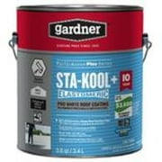 Gardner Sta-Kool 10YR Pro White Elastomeric Coating Elastomeric Pro White Roof Coating, White, 1 Gallon