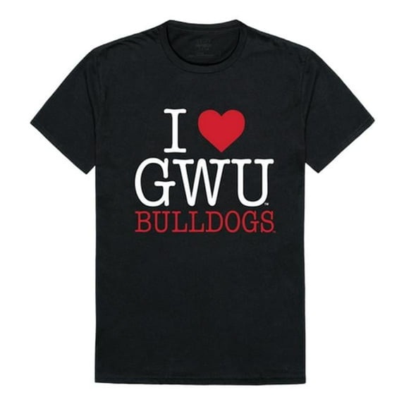 Gardner-Webb University I Love T-Shirt, Black - Large