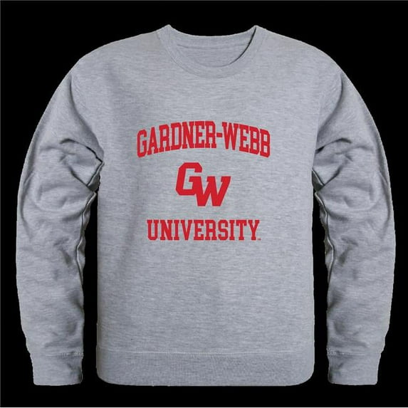 Gardner-Webb University Runnin Bulldogs Seal Crewneck Sweatshirt, Heather Grey - Small