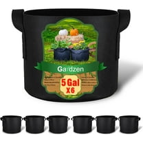 Gardzen 6-Pack 5 Gallon Grow Bags, Aeration Fabric Pots with Handles, Heavy Duty Cloth Pots for Plants