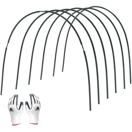 Gardzen Garden Hoops, DIY Grow Tunnel, Greenhouse Hoops for Raised Beds and Garden Netting 24PCS