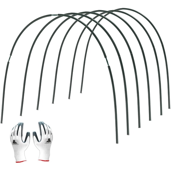 Gardzen Garden Hoops, DIY Grow Tunnel, Greenhouse Hoops for Raised Beds and Garden Netting 24PCS