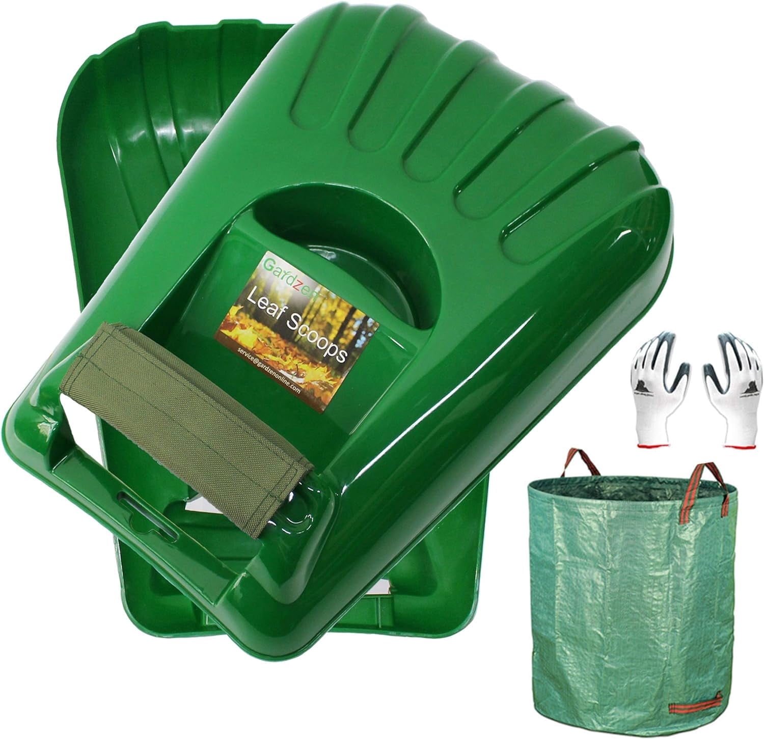 Hand Large Rake Gardzen Large Leaf Scoop Hand Rakes with 72-gallon Garden Bag - Walmart.com