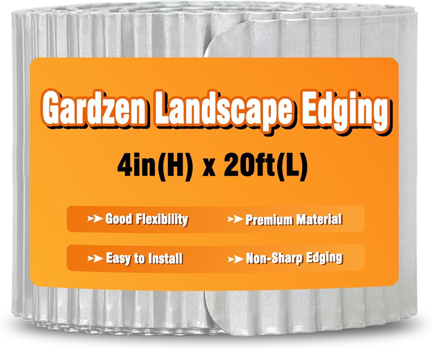 Gardzen Metal Landscape Edging, 4 Inch Tall Corrugated Garden Edging ...