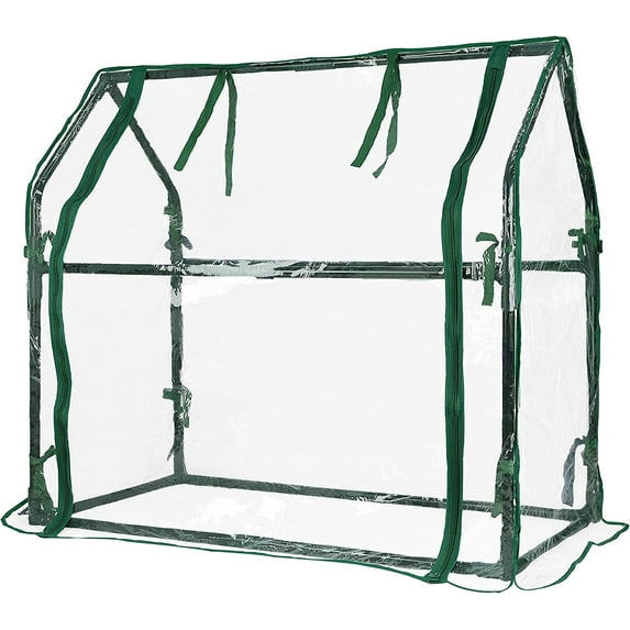Gardzen Mini Greenhouse Heavy Duty Portable Green House, Clear Tent Indoor or Outdoor for Plants 36.2"(L) x18.9(W) x33.3(H)