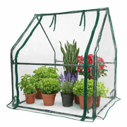 Gardzen Mini Greenhouse 36" x 36" x 42", Portable Small Greenhouse with Zippered Door for Seed Starting, Seedlings and Winter Protection