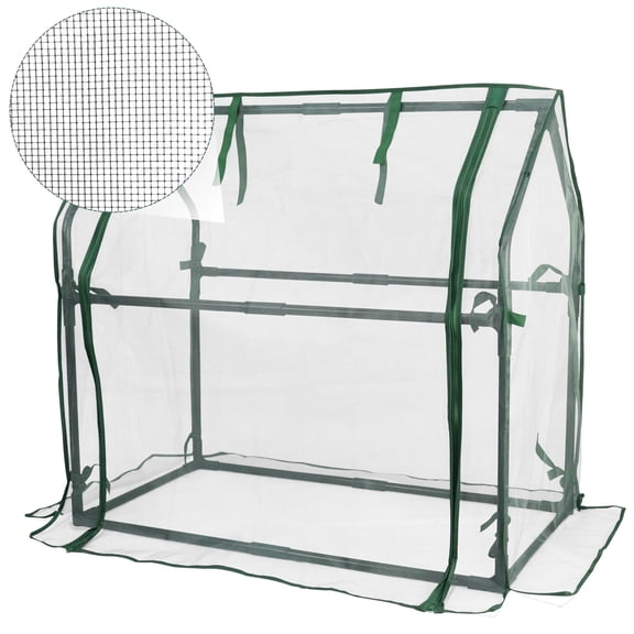 Gardzen Mini Greenhouse with Garden Netting Cover, Mesh Plant Protector for Plants 36.2"(L) x18.9(W) x33.3(H)