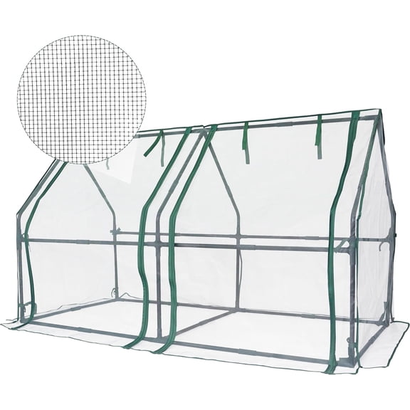 Gardzen Mini Greenhouse with Garden Netting Cover, Mesh Plant Protector for Plants 71.7”(L) x36.2”(W) x42.5”(H)
