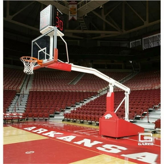 Gared 8ft-10ft Adjustable Height 42" x 72" Shatterproof Portable Basketball Systems (Adult)