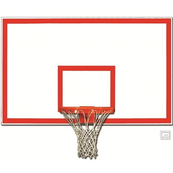 Gared Sports 1342B 42 x 72 in. Fiberglass Rectangular Backboard with Orange Target & Border