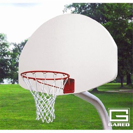 Gared Sports 3.5 in. O.D. 1750 39WO Goal Unbraced Front Mount Gooseneck Post Backboard