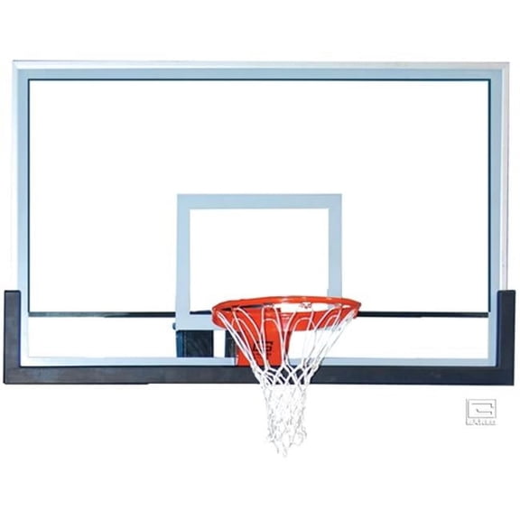 Gared Sports 42 x 72 in. Glass Rectangular Backboard with Clear View