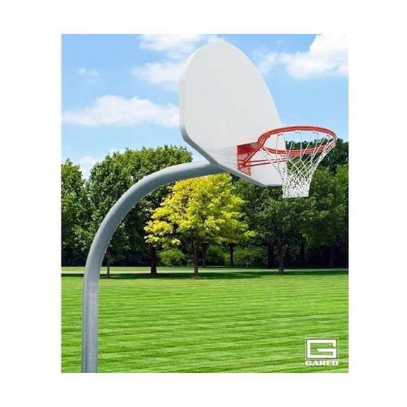 Gared Sports PK4531 4.5 in. O.D. 1272B 7550 Goal Front Mount Adjustable Straight Post Backboard