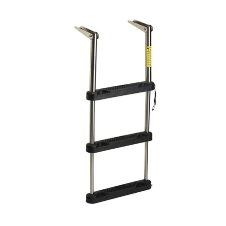 Garelick 19656:01 EEz-In Over-Platform Telescoping Ladder With Black Poly Steps - 3 Step