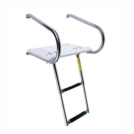 Garelick EEz-In Transom Platform with 2-Step Telescoping Ladder for Boats with I/O Motors