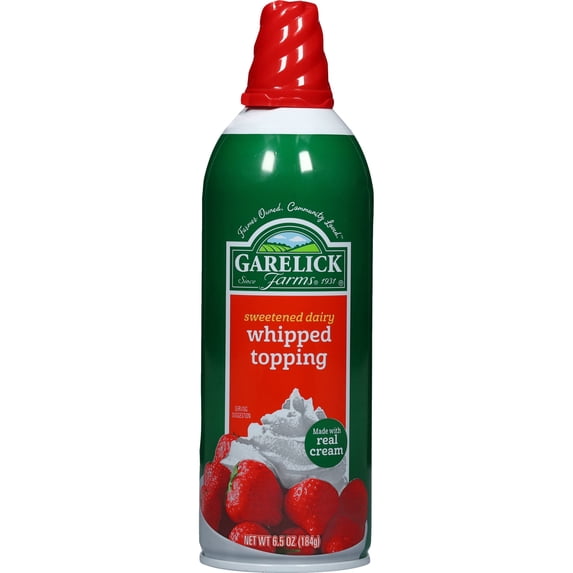 Garelick Farms Sweetened Dairy Whipped Topping - 6.5 Oz Aerosol Can