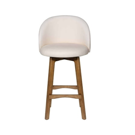 Boraam Garet Swivel Bar Stool in Rustic Natural Finish