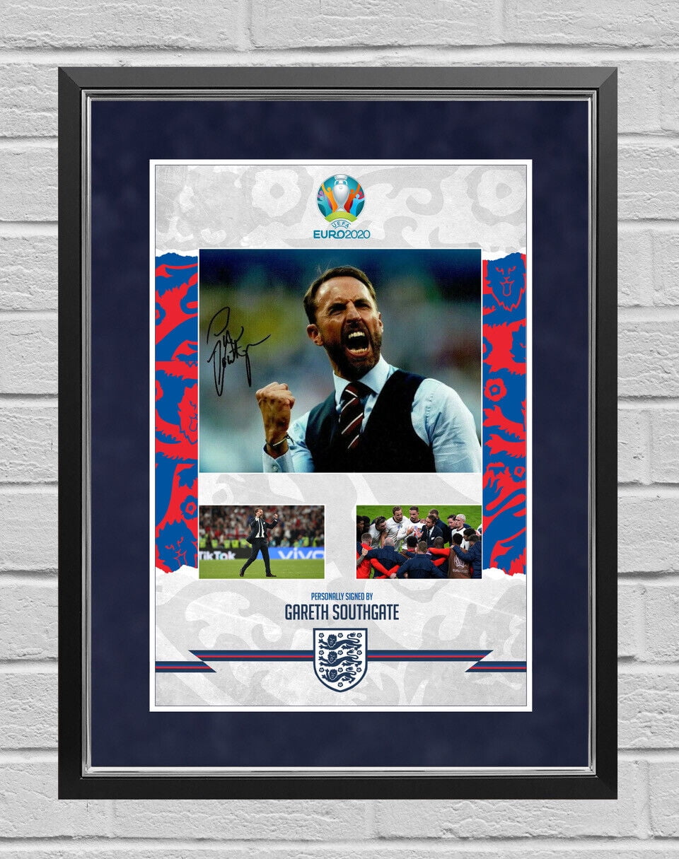 Gareth Southgate Signed & Framed 10X8 Photo Mount England Euro 2020 ...