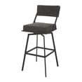 thumbnail image 1 of Gareth Swivel Stool - Counter Height - Satin Black Charcoal, 1 of 7