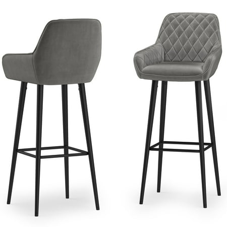 Simpli Home - Garey Bar Stool (Set of 2) - Gray