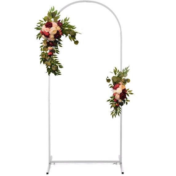 Garfans 6.56x3.3FT Wedding Arch Balloon Arch Stand Backdrop Stand Bridal Shower Decorations Garden Flower Garland Display Stand Frame Background White