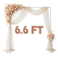thumbnail image 1 of Garfans 6.6FT Wedding Arch For Ceremony Balloon Arch Stand with 4 Pedestal Nails Metal Arch Backdrop Stand for Parties Birthday Wedding Square Background Stand Garden Arch White, 1 of 10
