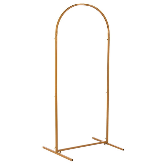 Garfans Wedding Arch 6.56ft Gold Iron Arbor, Durable Metal Stand for Floral Decoration