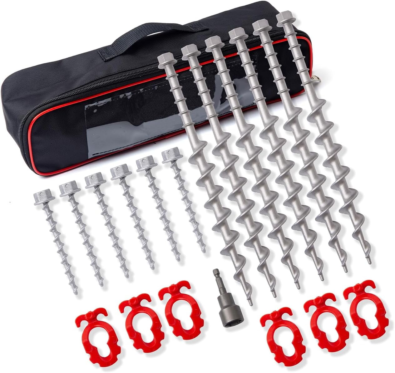 GarfatolRv Ground Anchors Aluminum Tent Stakes Heavy Duty Tent Anchors