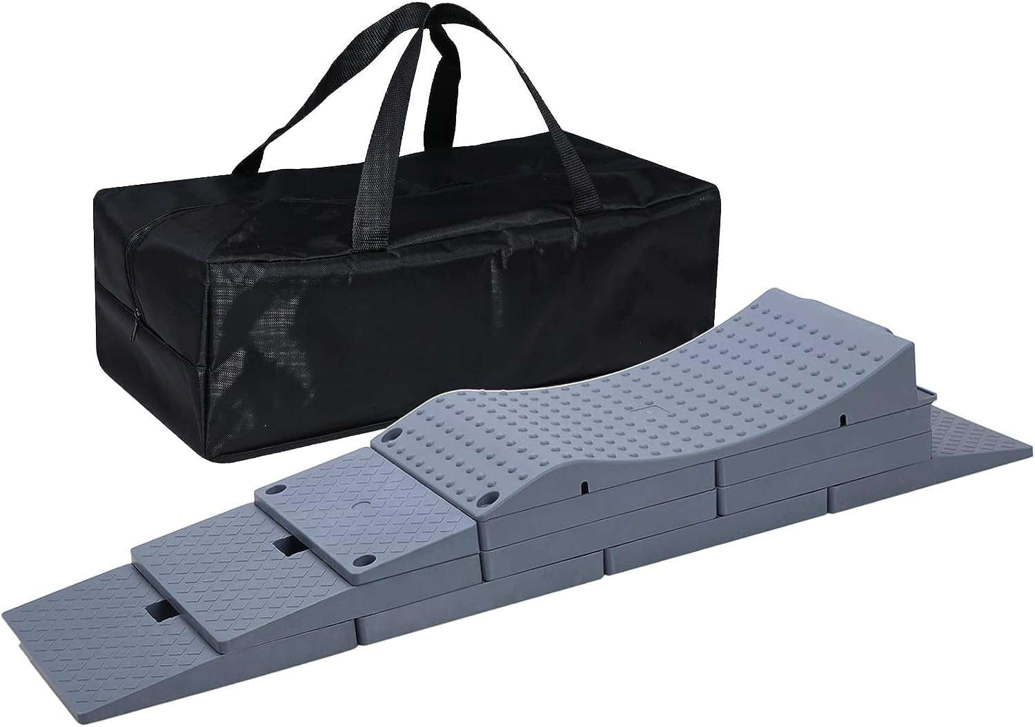 GarfatolRv Heavy Duty RV Leveling Blocks, Wheel Trailer Chocks, Tire Leveler with Carrying Bag