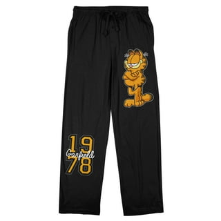 Mens Garfield Pajama Pants Garfield Happy Holidays Men's Black