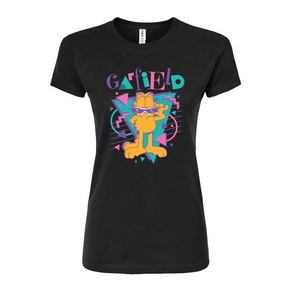 Garfield - 90s Logo - Juniors Fitted Graphic T-Shirt