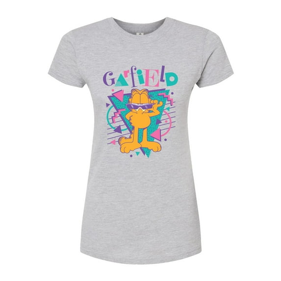 Garfield - 90s Logo - Juniors Fitted Graphic T-Shirt