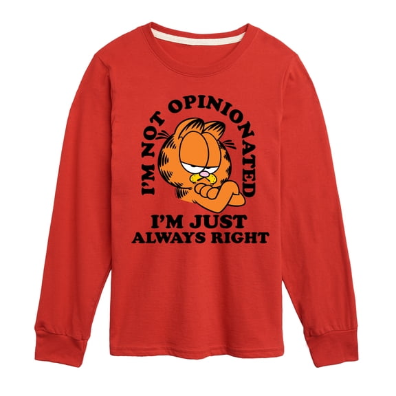 Garfield - Always Right - Toddler & Youth Long Sleeve Graphic T-Shirt