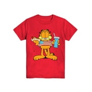 SPIDER-MAN Garfield Boys Americana Cat Crewneck Graphic Tee with Short Sleeves, Sizes 4-18