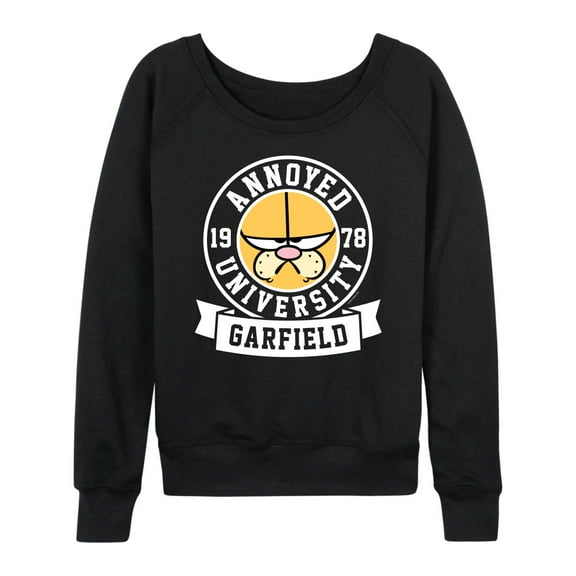 Garfield - Annoyed University - Women's Lightweight French Terry Long Sleeve Shirt