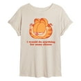 thumbnail image 1 of Garfield - Anything For Cheese - Juniors Oversized Graphic T-Shirt, 1 of 4
