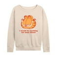 thumbnail image 1 of Garfield - Anything For Cheese - Women's French Terry Long Sleeve Shirt, 1 of 4