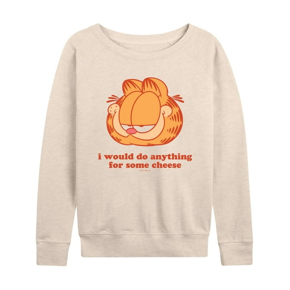 Garfield - Anything For Cheese - Women's French Terry Long Sleeve Shirt