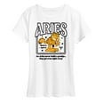 thumbnail image 1 of Garfield - Aries Garfield Astrology - Womens Short Sleeve Graphic T-Shirt, 1 of 4