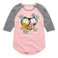 thumbnail image 1 of Garfield - Arlene Heart - Toddler & Youth Girls Raglan Graphic T-Shirt, 1 of 5