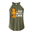 thumbnail image 1 of Garfield - Ask Me If I Care - Juniors High Neck Tank Top, 1 of 5