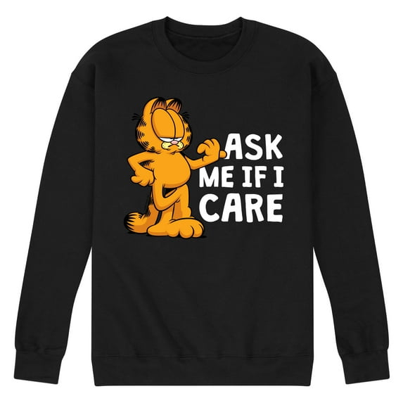 Garfield - Ask Me If I Care - Men's Crew Neck Fleece Pullover