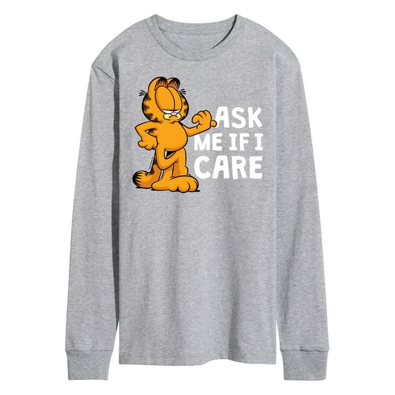 Garfield - Ask Me If I Care - Men's Long Sleeve T-Shirt