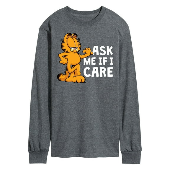 Garfield - Ask Me If I Care - Men's Long Sleeve T-Shirt