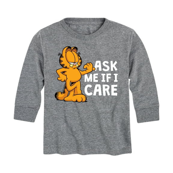 Garfield - Ask Me If I Care - Toddler And Youth Long Sleeve Graphic T-Shirt
