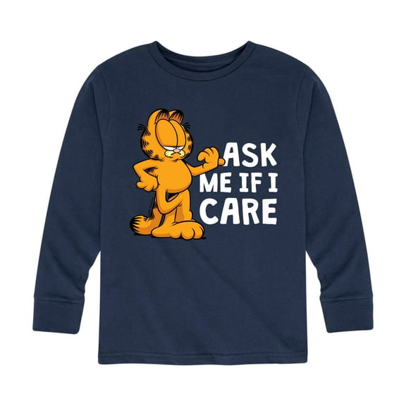 Garfield - Ask Me If I Care - Toddler And Youth Long Sleeve Graphic T-Shirt